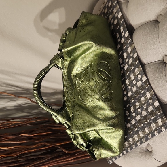 Loewe Metallic Green Leather Napa Aire Handbag - Picture 1 of 16